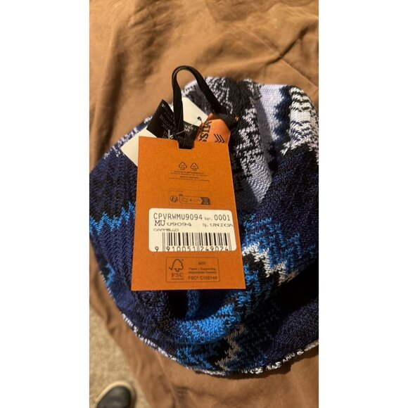 Missoni Zig-Zag Tonal Wool-Blend Beanie Blue - Picture 6 of 7